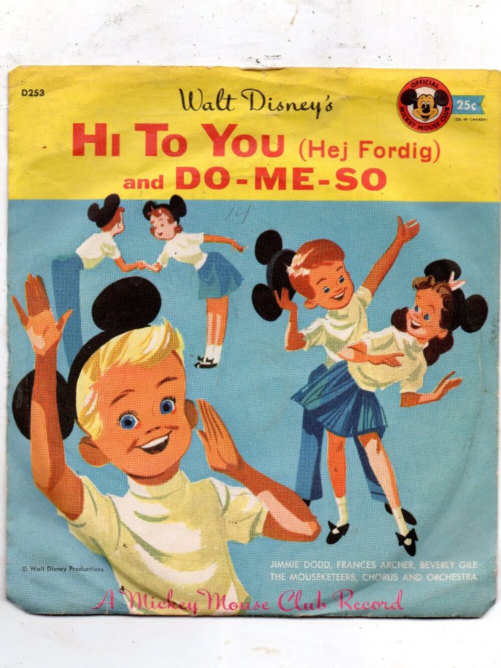 Vintage 78 RPM Disney Children's Record